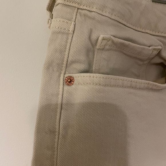 Cream Straight-Leg Jeans - Picture 4 of 4